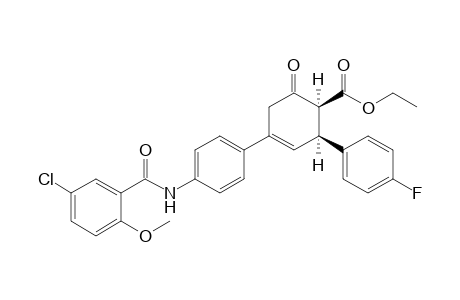 (1S,2S)-4-[4-[(5-chloro-2-methoxy-benzoyl)amino]phenyl]-2-(4-fluorophenyl)-6-keto-cyclohex-3-ene-1-carboxylic acid ethyl ester