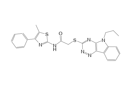 N-(5-methyl-4-phenyl-1,3-thiazol-2-yl)-2-[(5-propyl-5H-[1,2,4]triazino[5,6-b]indol-3-yl)sulfanyl]acetamide