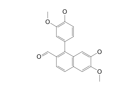 VITEDOXIN_C;6-HYDROXY-4-(4-HYDROXY-3-METHOXYPHENYL)-7-METHOXY-3-NAPHTHALDEHYDE