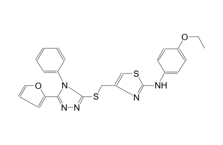 N-(4-ethoxyphenyl)-4-({[5-(2-furyl)-4-phenyl-4H-1,2,4-triazol-3-yl]sulfanyl}methyl)-1,3-thiazol-2-amine