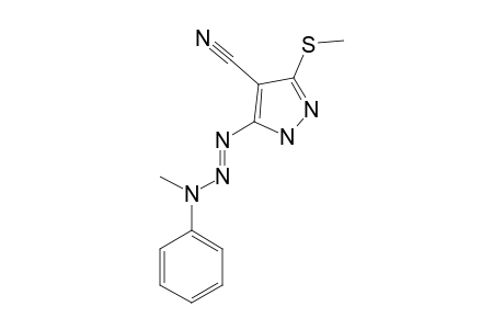 3-METHYLTHIO-5-(3-METHYL-3-PHENYL-1-TRIAZENO)-PYRAZOLE-4-CARBONITRILE