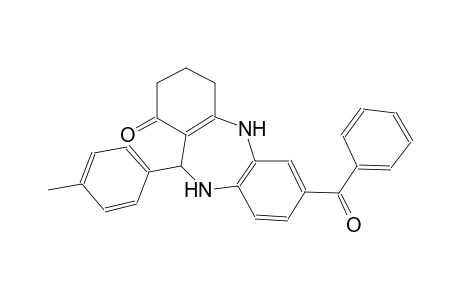 1H-dibenzo[b,e][1,4]diazepin-1-one, 7-benzoyl-2,3,4,5,10,11-hexahydro-11-(4-methylphenyl)-