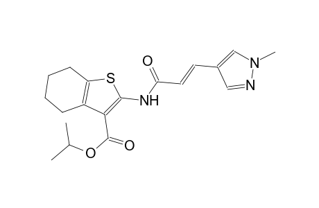 isopropyl 2-{[(2E)-3-(1-methyl-1H-pyrazol-4-yl)-2-propenoyl]amino}-4,5,6,7-tetrahydro-1-benzothiophene-3-carboxylate