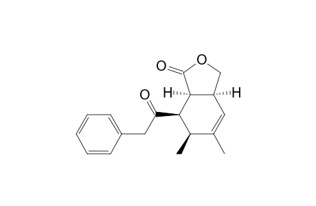 1(3H)-Isobenzofuranone, 3a,6,7,7a-tetrahydro-5,6-dimethyl-7-(phenylacetyl)-, (3a.alpha.,6.beta.,7.beta.,7a.alpha.)-
