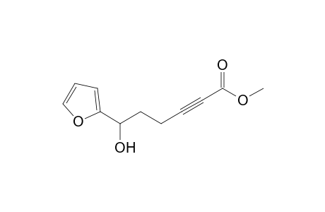 6-(2-furanyl)-6-hydroxy-2-hexynoic acid methyl ester