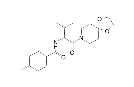 N-[1-(1,4-dioxa-8-azaspiro[4.5]dec-8-ylcarbonyl)-2-methylpropyl]-4-methylcyclohexanecarboxamide