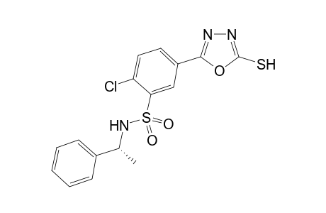 (R)-2-chloro-5-(5-mercapto-1,3,4-oxadiazol-2-yl)-N-(1-phenylethyl)benzenesulfonamide