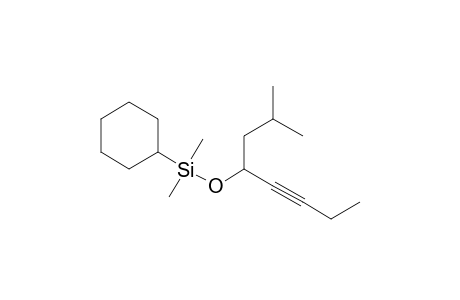 4-Cyclohexyldimethylsilyloxy-2-methyloct-5-yne
