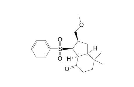4H-Inden-4-one, octahydro-2-(methoxymethyl)-7,7-dimethyl-3-(phenylsulfonyl)-, (2.alpha.,3.alpha.,3a.alpha.,7a.alpha.)-(.+-.)-