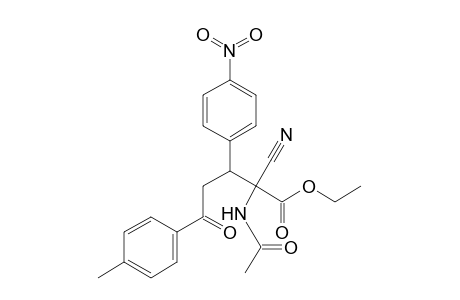 Ethyl 2-acetylamino-2-cyano-3-(4-nitrophenyl)-5-oxo-5-(4-methylphenyl)pentanoate