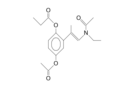 Propionic acid, 4-acetoxy-2-(cis-2-[N-ethyl-acetamido]-1-methyl)-vinyl-phenyl ester