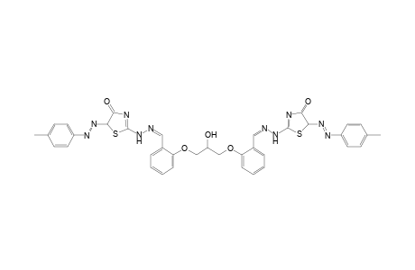 2,2'-(((((2-Hydroxypropane-1,3-diyl)bis(oxy))bis (2,1-phenylene))bis(methanylylidene))bis (hydrazin-1-yl-2-ylidene))bis(5-(2-(p-tolyl)hydrazono)thiazol-4(5H)-one)