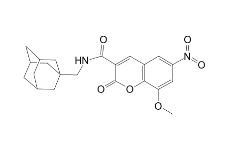N-(1-adamantylmethyl)-2-keto-8-methoxy-6-nitro-chromene-3-carboxamide