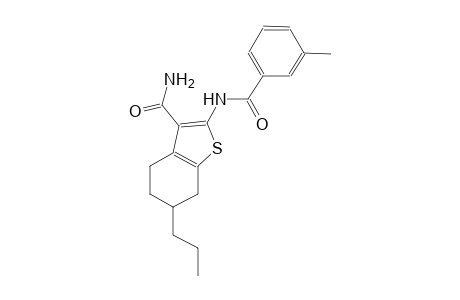 2-[(3-methylbenzoyl)amino]-6-propyl-4,5,6,7-tetrahydro-1-benzothiophene-3-carboxamide