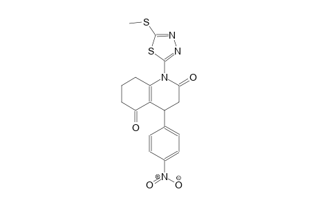 2,5(1H,3H)-quinolinedione, 4,6,7,8-tetrahydro-1-[5-(methylthio)-1,3,4-thiadiazol-2-yl]-4-(4-nitrophenyl)-