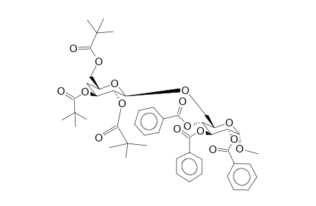 Methyl-2,3,4-tri-O-benzoyl-6-O-(4-deoxy-2,3,6-tri-O-pivaloyl-b-d-xylo-hexopyranosyl)-a-d-glucopyranoside