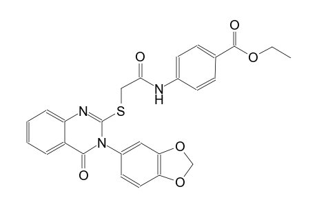 benzoic acid, 4-[[[[3-(1,3-benzodioxol-5-yl)-3,4-dihydro-4-oxo-2-quinazolinyl]thio]acetyl]amino]-, ethyl ester