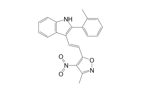 5-{2-[(o-methylphenyl)-indol-3-yl]-ethenyl}(3-methyl-4-nitro)isoxazole