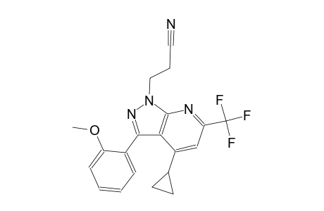 1H-pyrazolo[3,4-b]pyridine-1-propanenitrile, 4-cyclopropyl-3-(2-methoxyphenyl)-6-(trifluoromethyl)-