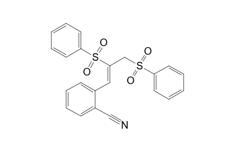 2-[2,3-Di(phenylsulfonyl)prop-1-enyl]benzonitrile