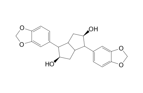 2,6-Bis[3,4-(methylenedioxy)phenyl]-bicyclo[3.3.0]octane-3.beta.,7.beta.-diol