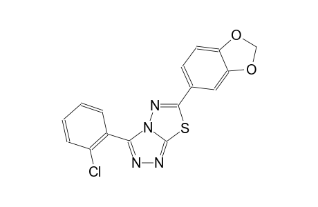 [1,2,4]triazolo[3,4-b][1,3,4]thiadiazole, 6-(1,3-benzodioxol-5-yl)-3-(2-chlorophenyl)-