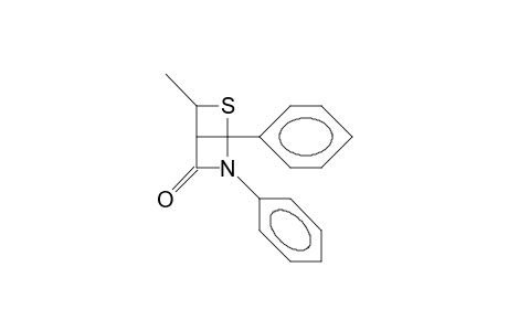 5-Methyl-1,2-diphenyl-6-thia-2-aza-bicyclo(2.2.0