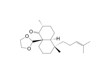 1(2H)-Naphthalenone, 8a-(1,3-dioxolan-2-yl)octahydro-2,5-dimethyl-5-(4-methyl-3-pentenyl)-, [2R-(2.alpha.,4a.alpha.,5.alpha.,8a.beta.)]-