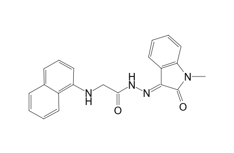 N-[(E)-(1-methyl-2-oxidanylidene-indol-3-ylidene)amino]-2-(naphthalen-1-ylamino)ethanamide