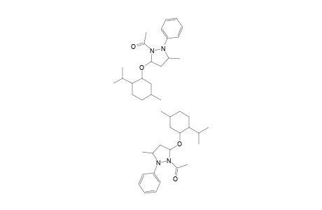 1-ACETYL-2-PHENYL-3-METHYL-5-(L-MENTHOLYL)-PYRAZOLIDINE;MIXTURE-OF-ISOMERS