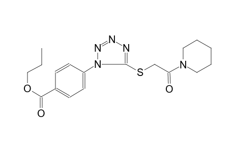 benzoic acid, 4-[5-[[2-oxo-2-(1-piperidinyl)ethyl]thio]-1H-tetrazol-1-yl]-, propyl ester