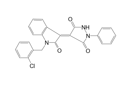 (4Z)-4-[1-(2-chlorobenzyl)-2-keto-indolin-3-ylidene]-1-phenyl-pyrazolidine-3,5-quinone