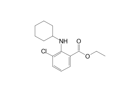 3-Chloro-2-(cyclohexylamino)benzoic acid ethyl ester
