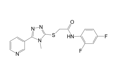 N-(2,4-difluorophenyl)-2-[(4-methyl-5-pyridin-3-yl-1,2,4-triazol-3-yl)sulfanyl]acetamide