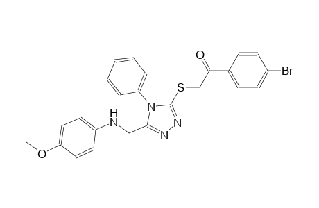 ethanone, 1-(4-bromophenyl)-2-[[5-[[(4-methoxyphenyl)amino]methyl]-4-phenyl-4H-1,2,4-triazol-3-yl]thio]-