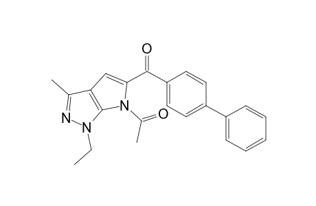 1-[1-ethyl-3-methyl-5-(4-phenylbenzoyl)pyrrolo[2,3-c]pyrazol-6-yl]ethanone