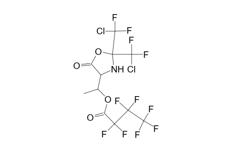 Butanoic acid, heptafluoro-, 1-[2,2-bis(chlorodifluoromethyl)-5-oxo-4-oxazolidinyl]ethyl ester