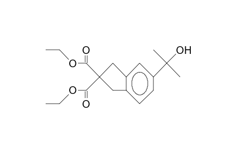 2H-Indene-2,2-dicarboxylic acid, 1,3-dihydro-5-(1-hydroxy-1-methylethyl)-, diethyl ester