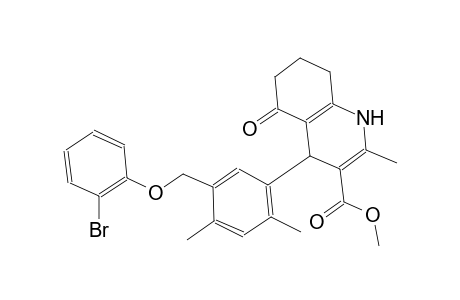 methyl 4-{5-[(2-bromophenoxy)methyl]-2,4-dimethylphenyl}-2-methyl-5-oxo-1,4,5,6,7,8-hexahydro-3-quinolinecarboxylate