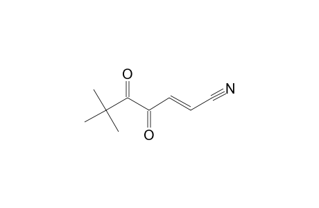 (E)-6,6-Dimethyl-4,5-dioxo-hept-2-ene-nitrile
