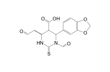 6-(Benzo[d][1,3]dioxol-5-yl)-1-formyl-4-(2-oxoethylidene)-2-thioxohexahydropyrimidine-5-carboxylic acid