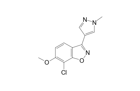 7-chloro-6-methoxy-3-(1-methylpyrazol-4-yl)indoxazene