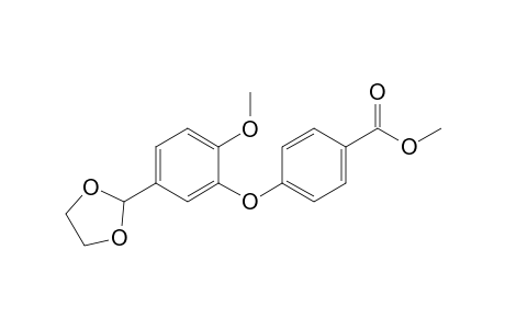 4-[5-(1,3-dioxolan-2-yl)-2-methoxy-phenoxy]benzoic acid methyl ester