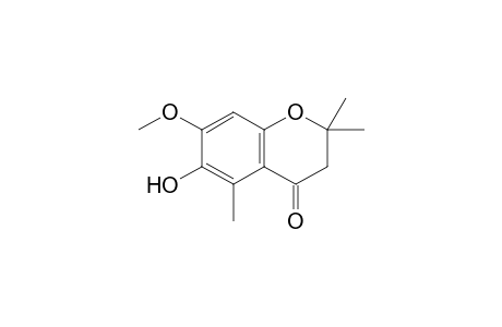 6-Hydroxy-7-methoxy-2,2,5-trimethyl-3,4-dihydro-2H-1-benzopyran-4-one