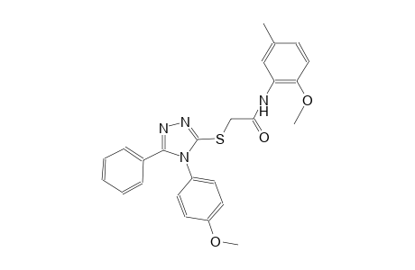N-(2-methoxy-5-methylphenyl)-2-{[4-(4-methoxyphenyl)-5-phenyl-4H-1,2,4-triazol-3-yl]sulfanyl}acetamide