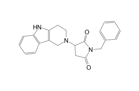 2,5-pyrrolidinedione, 1-(phenylmethyl)-3-(1,3,4,5-tetrahydro-2H-pyrido[4,3-b]indol-2-yl)-
