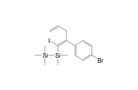 (E)-1-Iodo-1-(pentamethyldisilanyl)-2-(p-bromophenyl)-1,4-pentadiene