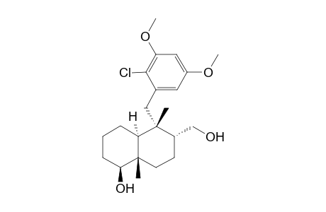 (-)-trans-Octahydro-5-[(2-chloro-3,5-dimethoxyphenyl)methyl]-5,8a-dimethyl-6-(hydroxymethyl)-1-naphthalenol