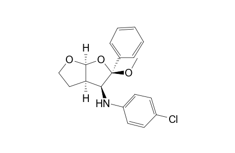 (3aR,4S,5R,6aS)-N-(4-chlorophenyl)-5-methoxy-5-phenyl-3,3a,4,6a-tetrahydro-2H-furo[2,3-b]furan-4-amine