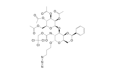 #15;3-AZIDOPROPYL-2,3,4,6-TETRA-O-ACETYL-BETA-D-GALACTOPYRANOSYL-(1->3)-4,6-O-BENZILIDENE-2-DEOXY-2-(2,2,2-TRICHLOROETHOXYCARBONYLAMINO)-ALPHA-D-GALACTOPYRANOS